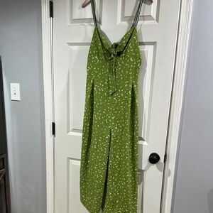 Green Floral Free People jumpsuit/romper